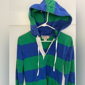Ralph Lauren Rugby Green & Blue Striped Hoodie